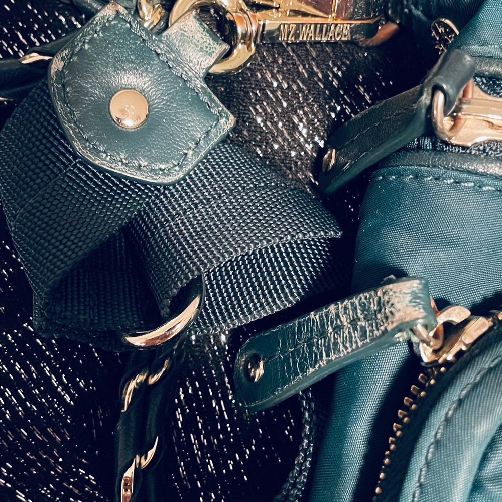 MZ Wallace Dark Green Nylon Crossbody Bag - Smooth Finish - Picture 10 of 16
